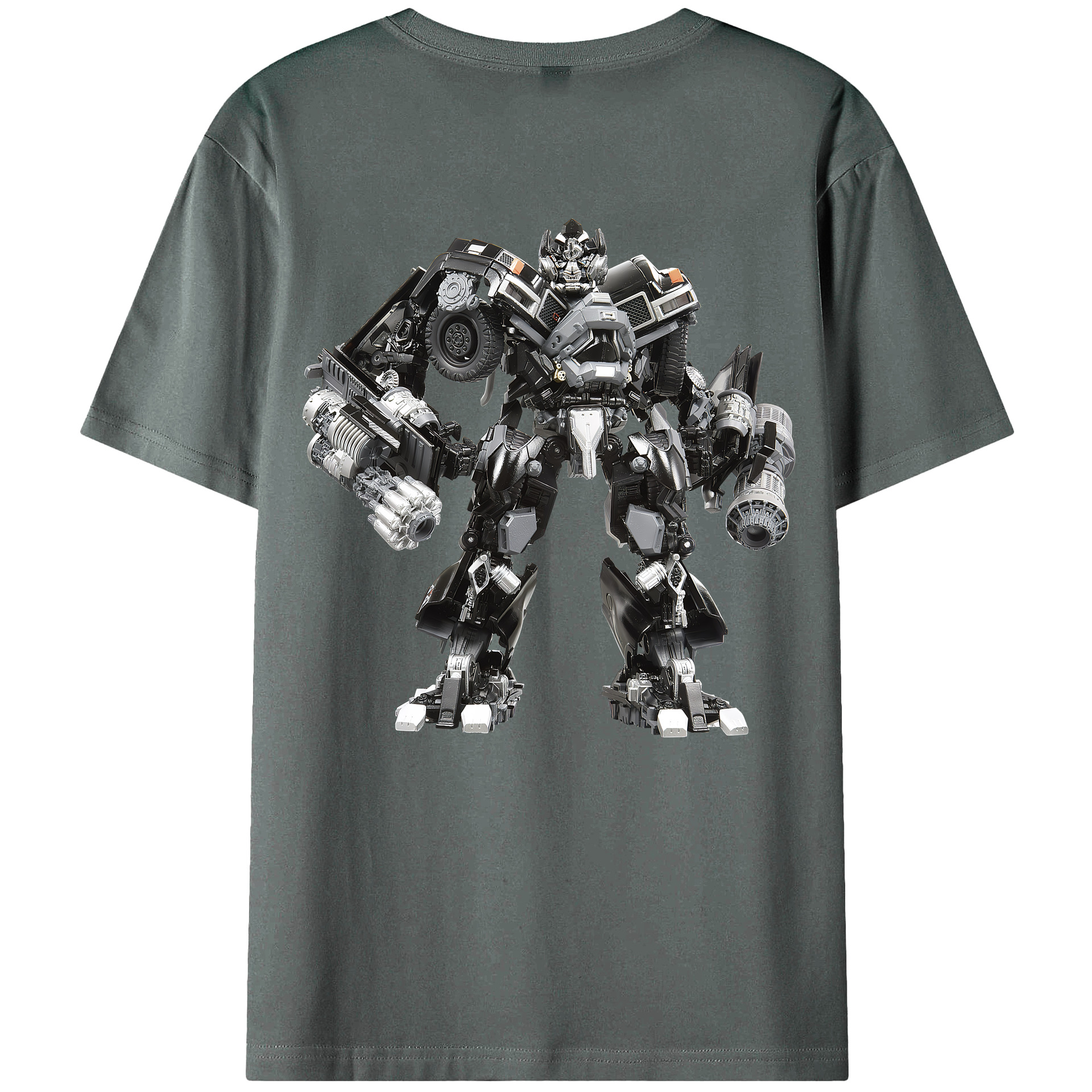 （画像用） Transformers トランスフォーマー 綿100％ メンズ半袖Tシャツ（バックプリント） 通気性